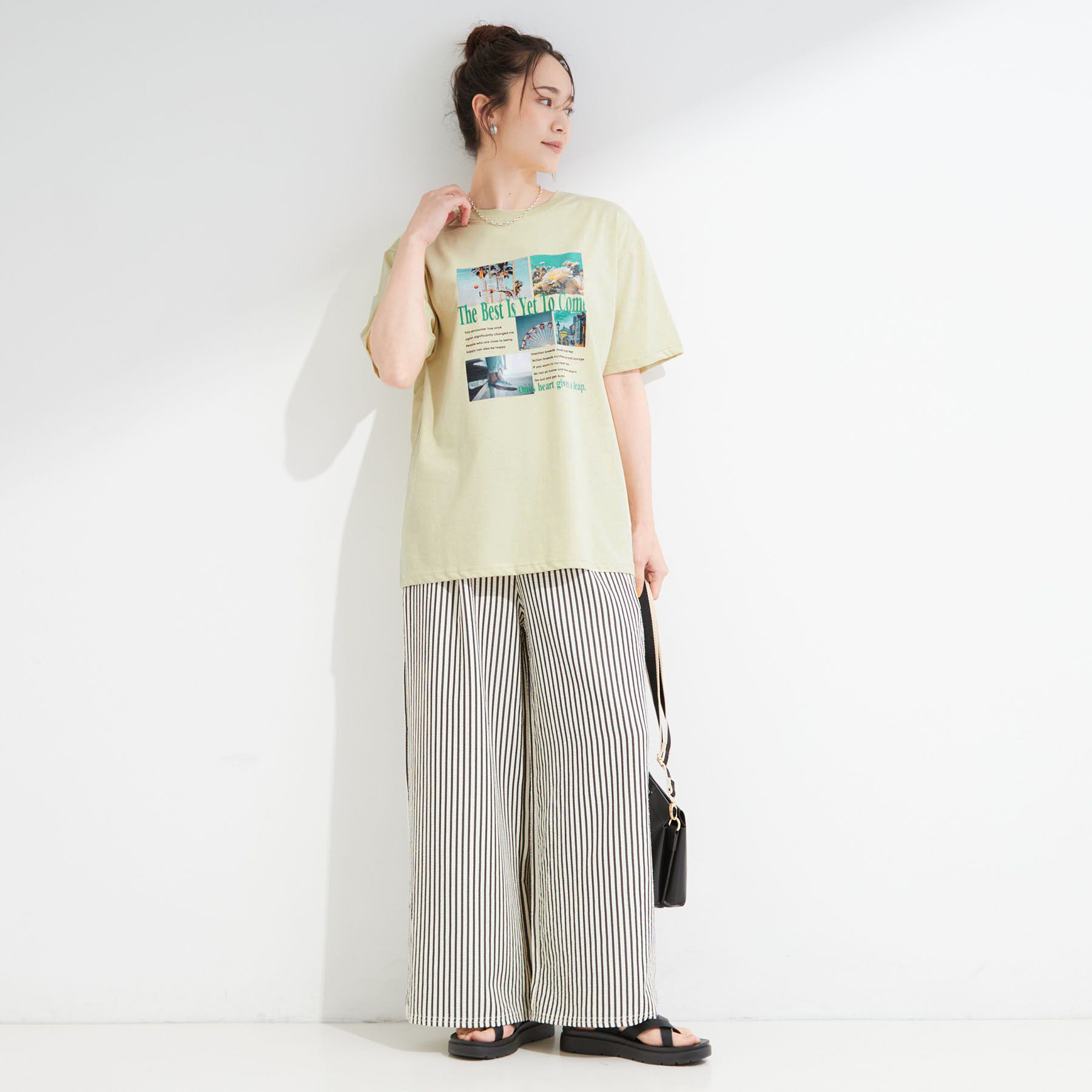 SHOO･LA･RUE「【ひんやり/S-LL】選べる4柄　デイリー使いにぴったりな 大人の頼れるTシャツ」|Tシャツ・カットソー|