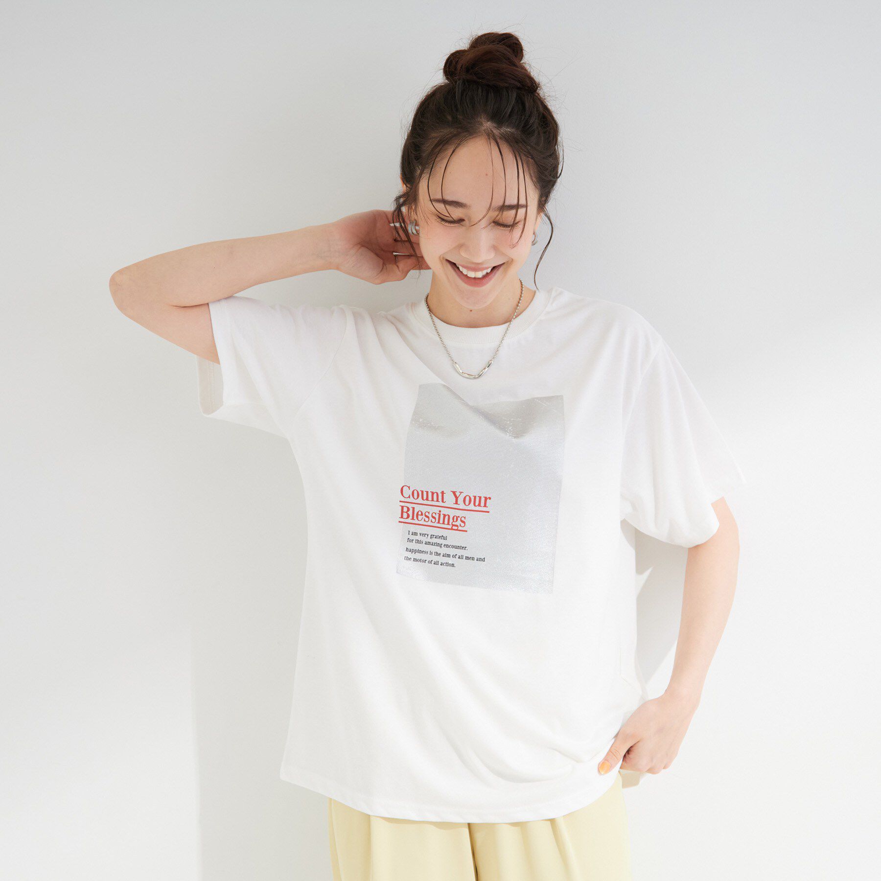 SHOO･LA･RUE「【ひんやり/S-LL】選べる4柄　デイリー使いにぴったりな 大人の頼れるTシャツ」|Tシャツ・カットソー|