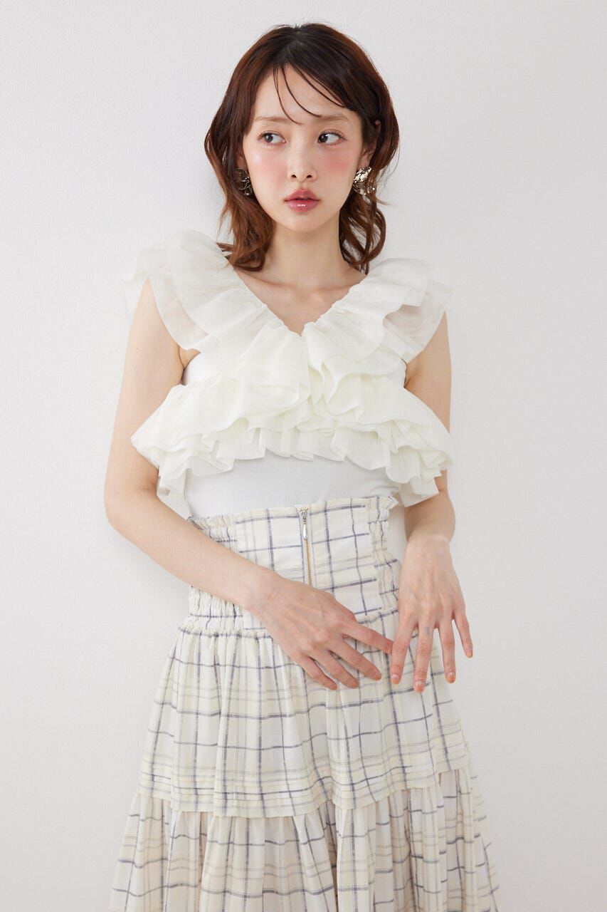 rienda「オフショルフリルカットトップス」|Tシャツ・カットソー|