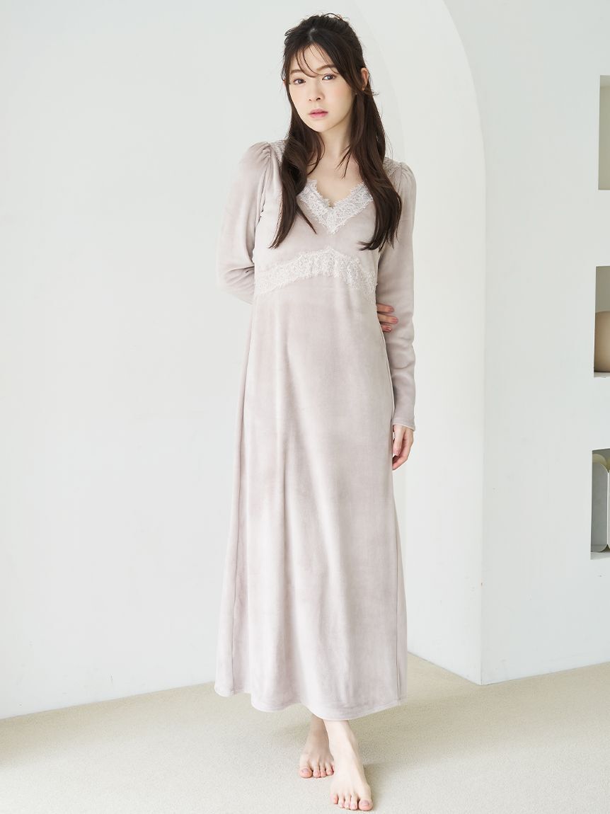 SNIDEL HOME「【イフミック(R)】シルキーフリースカップインワンピース」|ルームウェア|