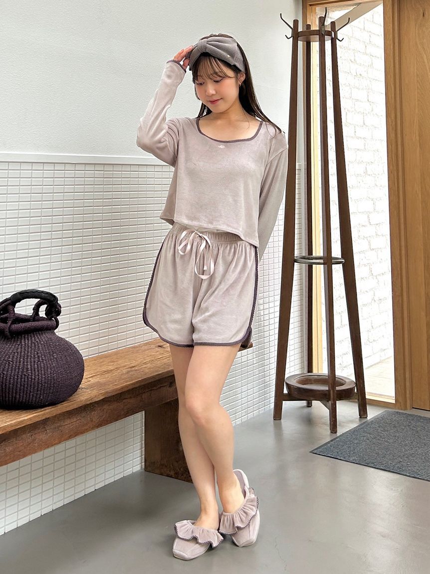 SNIDEL HOME「【イフミック(R)】シルキーフリースセットアップ」|ルームウェア|