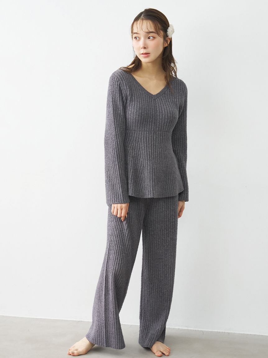 SNIDEL HOME「【イフミック(R)】ペプラムセットアップ」|ルームウェア|