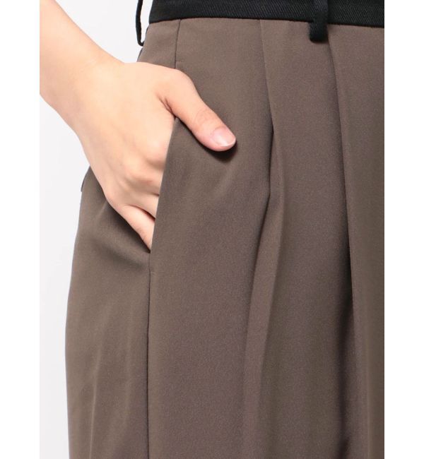 LAGUNAMOON「バイカラータックワイドパンツ」|その他|