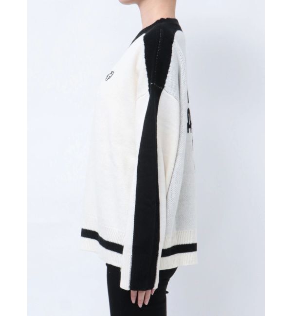 GYDA「GYDALMATIAN BICOLORニットトップス」|ニット・セーター|