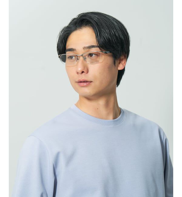  「 ウェリントン型 メガネ | 軽量 眼鏡 伊達めがね メタル BASIC METAL (ベーシックメタル) レンズ交換券付」|メガネ|