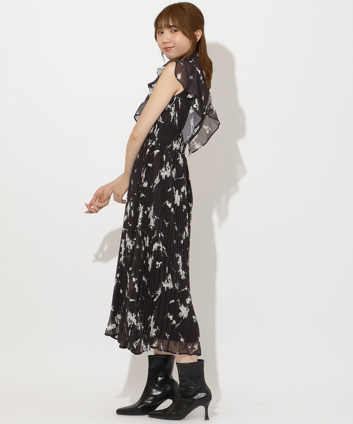 アンドクチュール「シフォンプリーツワンピース」|ワンピース|