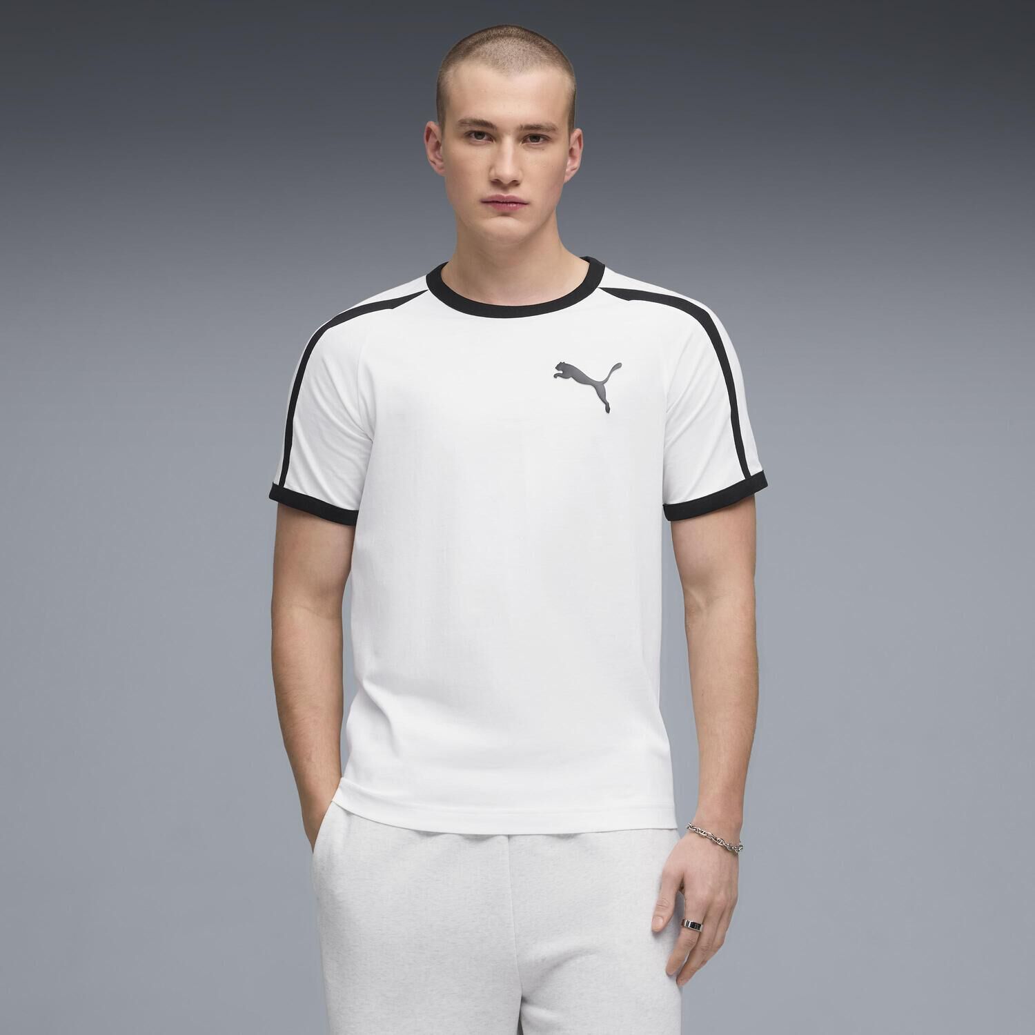 PUMA「【PUMA ｳｪｱ】M T7 BIG CAT RINGER TEE」|Tシャツ・カットソー|