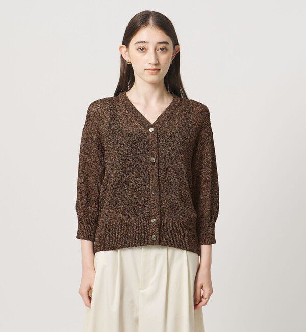 UNITED ARROWS「ペーパー ハーフスリーブ カーディガン」|カーディガン|