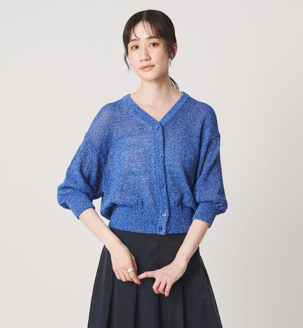 UNITED ARROWS「ペーパー ハーフスリーブ カーディガン」|カーディガン|