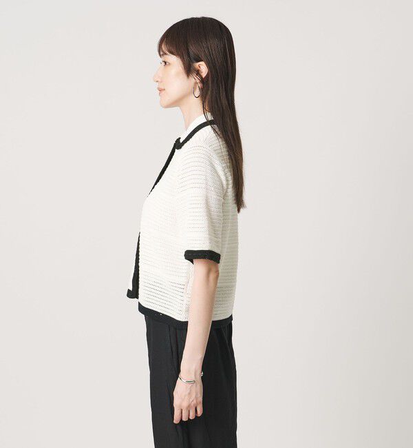 UNITED ARROWS「メッシュ スパングル カーディガン ‐ウォッシャブル‐」|カーディガン|