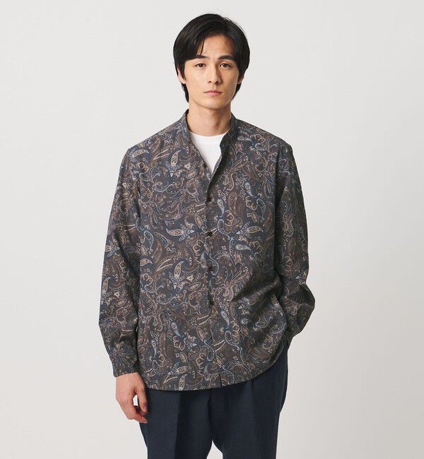 UNITED ARROWS「ペイズリー バンドカラー チョアシャツ」|シャツ・ブラウス|