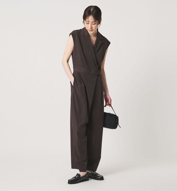 UNITED ARROWS「ツイル オールインワン ‐ストレッチ 防シワ 接触冷感‐」|オールインワン|