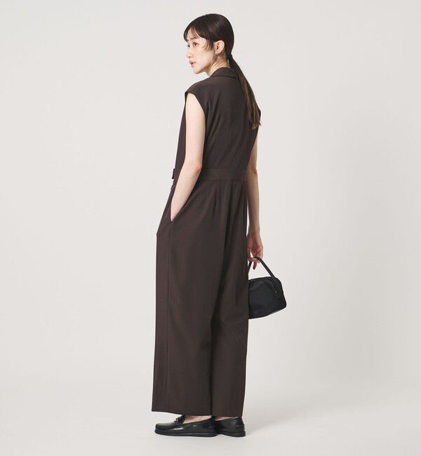 UNITED ARROWS「ツイル オールインワン ‐ストレッチ 防シワ 接触冷感‐」|オールインワン|