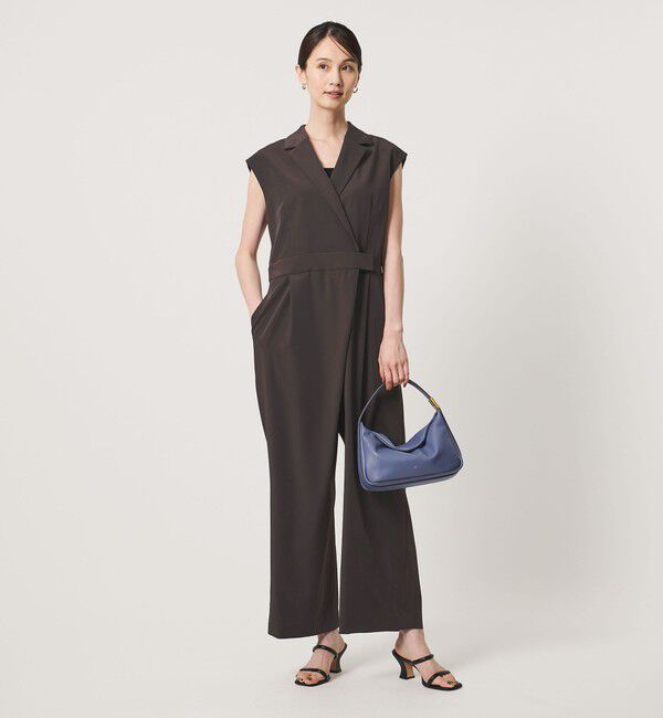 UNITED ARROWS「ツイル オールインワン ‐ストレッチ 防シワ 接触冷感‐」|オールインワン|