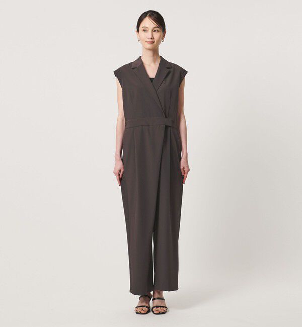 UNITED ARROWS「ツイル オールインワン ‐ストレッチ 防シワ 接触冷感‐」|オールインワン|