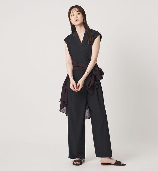UNITED ARROWS「ツイル オールインワン ‐ストレッチ 防シワ 接触冷感‐」|オールインワン|