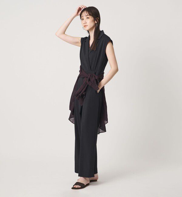 UNITED ARROWS「ツイル オールインワン ‐ストレッチ 防シワ 接触冷感‐」|オールインワン|
