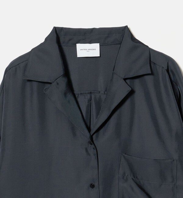 UNITED ARROWS「シルクライク オープンカラー シャツ ‐ウォッシャブル‐」|シャツ・ブラウス|