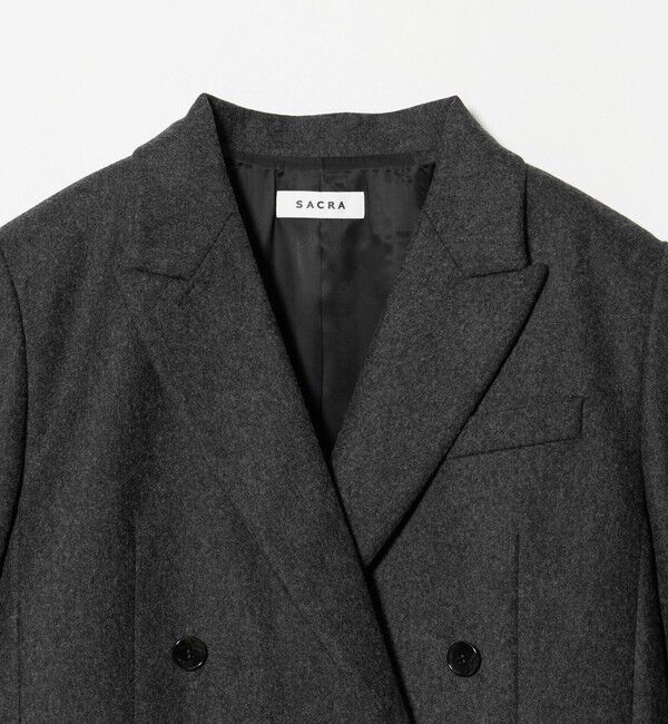 UNITED ARROWS「＜SACRA＞フラノ ダブル ジャケット」|テーラードジャケット|