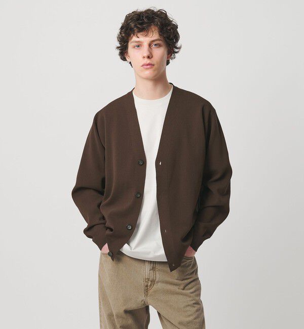 UNITED ARROWS「フォーシーズンズ ミラノリブ カーデガン」|カーディガン|DK.BROWN