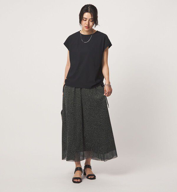 UNITED ARROWS green label relaxing「チュール レオパード スカート」|フレア|
