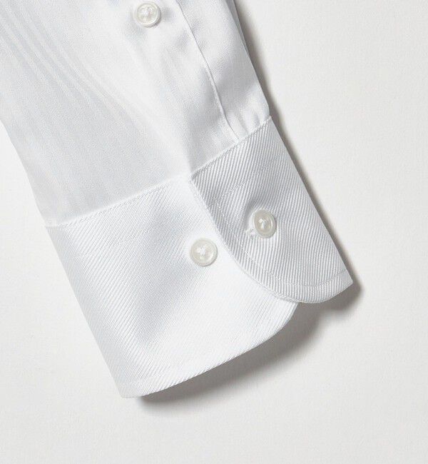 UNITED ARROWS green label relaxing「コットン シャドウストライプ クレリック ワイドカラー ドレスシャツ -イージーアイロン-」|シャツ・ブラウス|