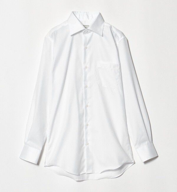 UNITED ARROWS green label relaxing「コットン シャドウストライプ クレリック ワイドカラー ドレスシャツ -イージーアイロン-」|シャツ・ブラウス|
