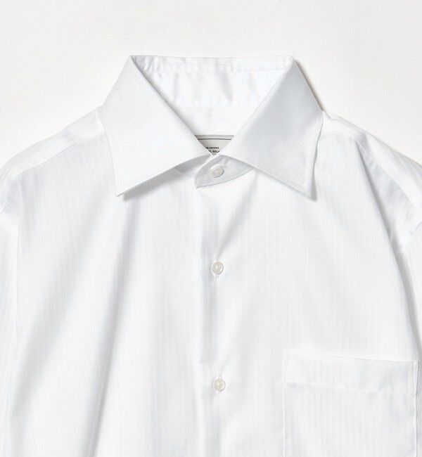 UNITED ARROWS green label relaxing「コットン シャドウストライプ クレリック ワイドカラー ドレスシャツ -イージーアイロン-」|シャツ・ブラウス|
