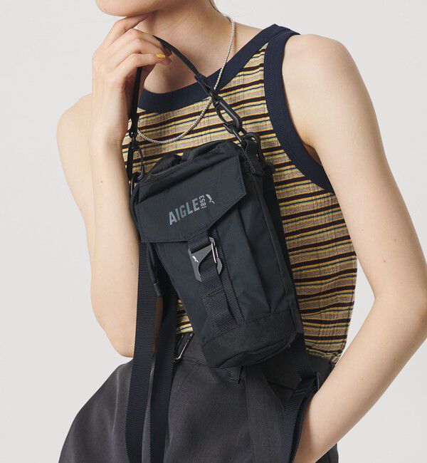 BEAUTY&YOUTH UNITED ARROWS「【WEB限定】＜AIGLE＞アーバン ボトルケース ショルダーバッグ 2WAY はっ水」|ショルダー・メッセンジャー|BLACK