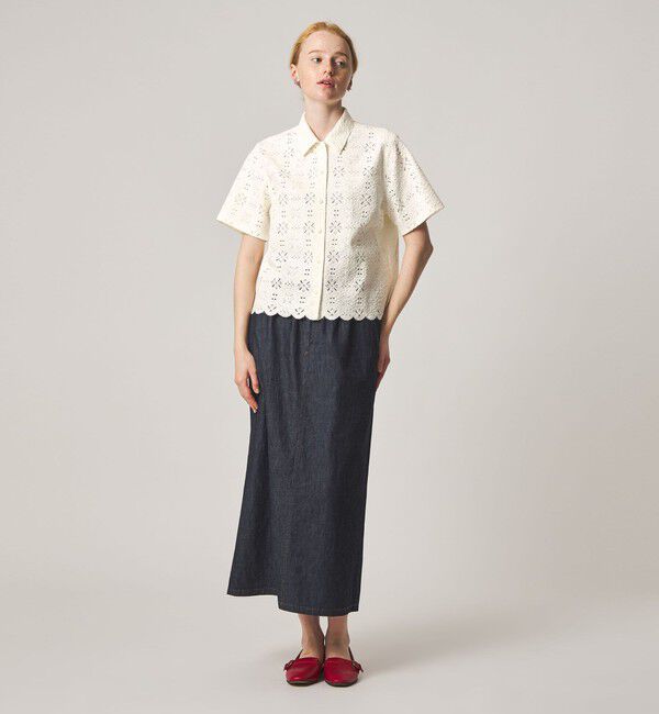 STEVEN ALAN「＜Steven Alan＞レース ショートスリーブ シャツ」|シャツ・ブラウス|