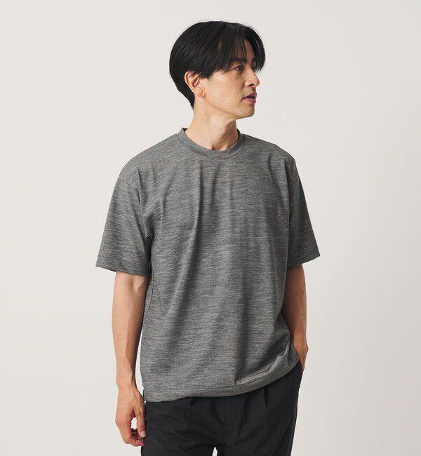 BEAUTY&YOUTH UNITED ARROWS「ウール テクスチャード クルーネック Tシャツ」|Tシャツ・カットソー|