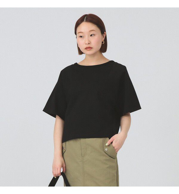 Ray BEAMS 「ワイドスリーブ ボックス Tシャツ」|Tシャツ・カットソー|BLACK