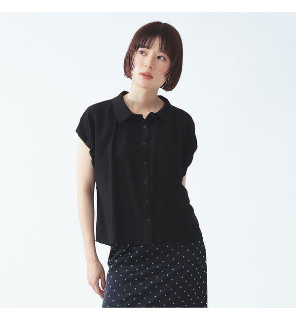 Ray BEAMS 「バルーン フレンチスリーブ シャツ」|シャツ・ブラウス|BLACK