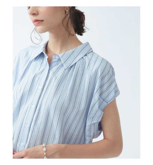 Ray BEAMS 「バルーン フレンチスリーブ シャツ」|シャツ・ブラウス|BLUE STRIPE