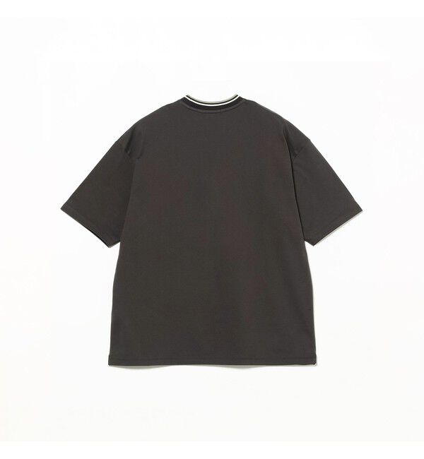 BEAMS「BEAMS｜【別注】FRED PERRY / Oversized Tipped Pique T-shirt｜Tシャツ｜半袖 鹿の子素材」|Tシャツ・カットソー|