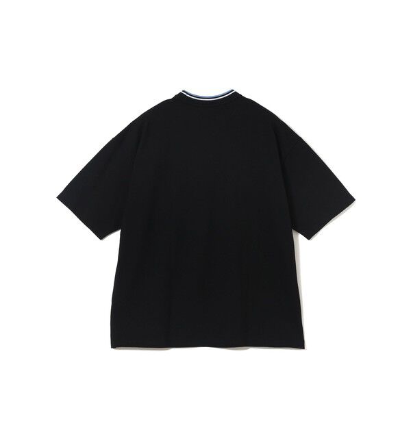 BEAMS「BEAMS｜【別注】FRED PERRY / Oversized Tipped Pique T-shirt｜Tシャツ｜半袖 鹿の子素材」|Tシャツ・カットソー|