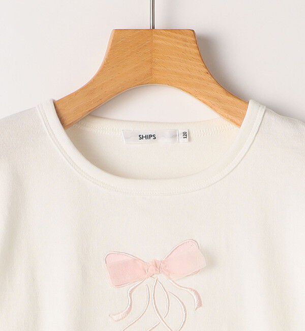 SHIPS KIDS「SHIPS KIDS:140～150cm / バレエシューズ デザイン 長袖 Tシャツ」|Tシャツ・カットソー|