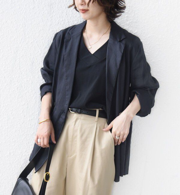 SHIPS for women「〈手洗い可能〉ラミー 4 ジャケット 26SS」|テーラードジャケット|ダークグレー