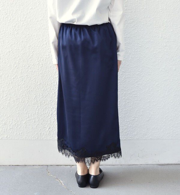 SHIPS Colors 「SHIPS Colors:〈手洗い可能〉サテン レース スカート◇」|スカート|
