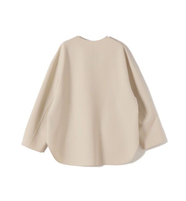 SHIPS for women「〈手洗い可能〉ストレッチ 二重織 リバー 仕立て ノーカラー コート」|その他|