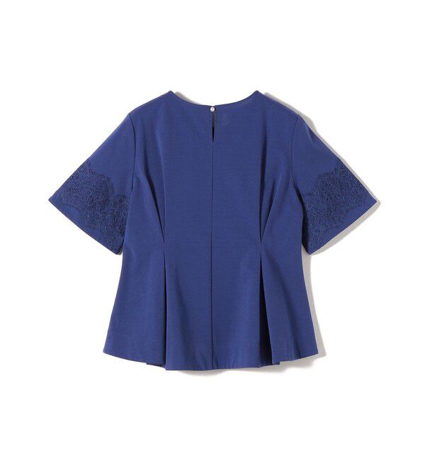SHIPS for women「〈手洗い可能〉シルケット ポンチ レース コンビ プルオーバー」|Tシャツ・カットソー|