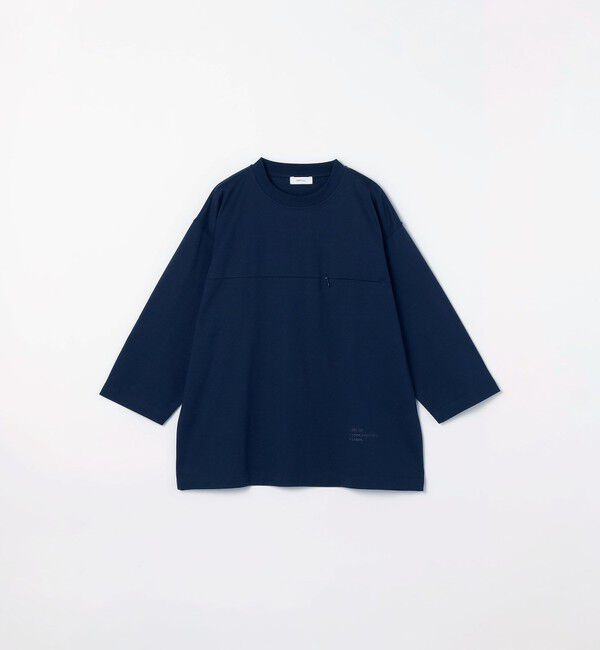 SHIPS any「SHIPS any:〈洗濯機可能〉ピマ コットン ワンポイント 刺繍 7分袖 ポケット Tシャツ◆」|Tシャツ・カットソー|