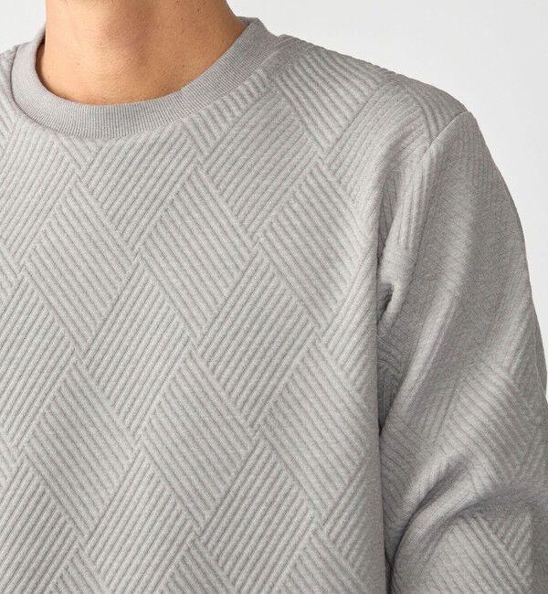 SHIPS「SHIPS: 膨れ ジャカード ロングスリーブ Tシャツ 26AW」|Tシャツ・カットソー|グレー