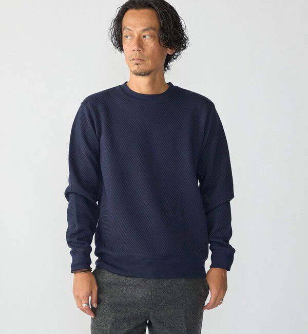 SHIPS「SHIPS: 膨れ ジャカード ロングスリーブ Tシャツ 26AW」|Tシャツ・カットソー|