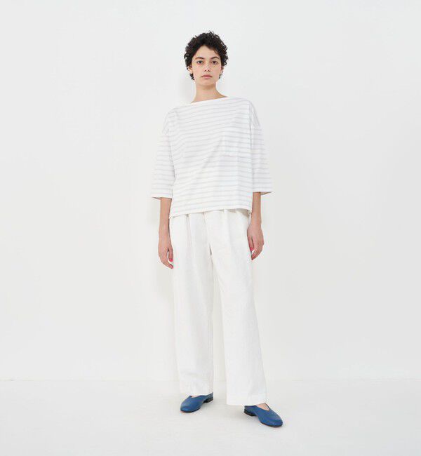 GALERIE VIE「ファインコットンボーダー ビックTシャツ」|Tシャツ・カットソー|