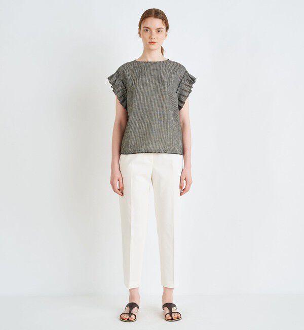 Ballsey「【WEB・一部店舗限定】カラミ フリルスリーブブラウス」|シャツ・ブラウス|