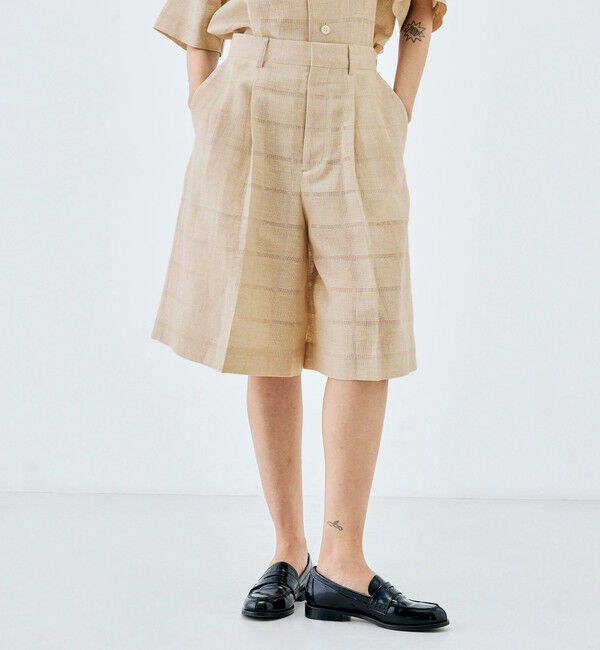 Edition「リネンカラミ タックショートパンツ」|その他|