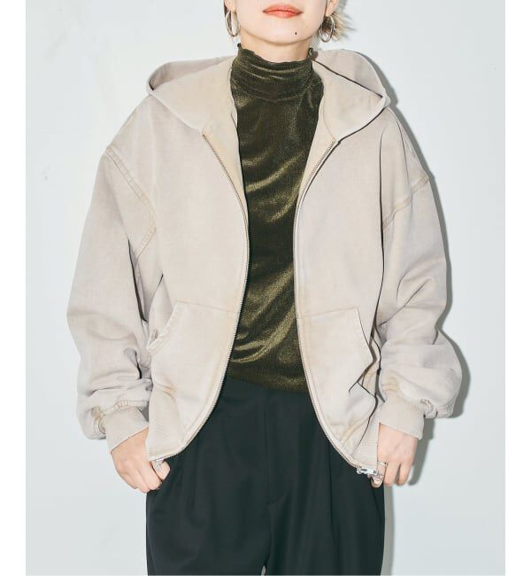 「《追加予約2》V/O ZIP-UP HOODIE：パーカー」|スウェット・ジャージ|ベージュ