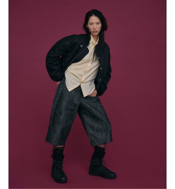  「《予約》KURO 別注 WIDE SPREAD CROPPED デニムパンツ」|デニム|