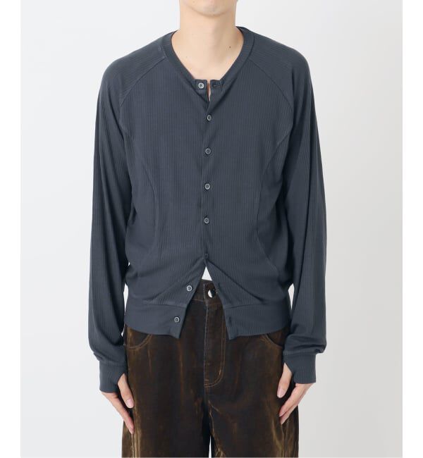 JOINT WORKS「≪予約≫NOCTO ARCHIVE/ノクト アーカイブ Curve Panel Rib Cardigan」|カーディガン|